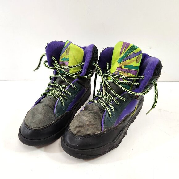 Vintage Venture Hi-Top Sneakers Purple Back to the Future Mens 7.5 - Picture 1 of 12